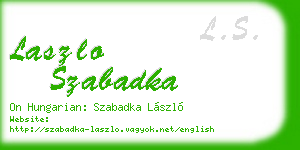 laszlo szabadka business card