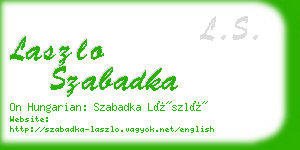 laszlo szabadka business card